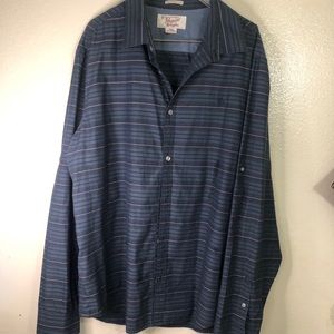 Penguin Button Down Shirt, blue, Size  Men’s XXL